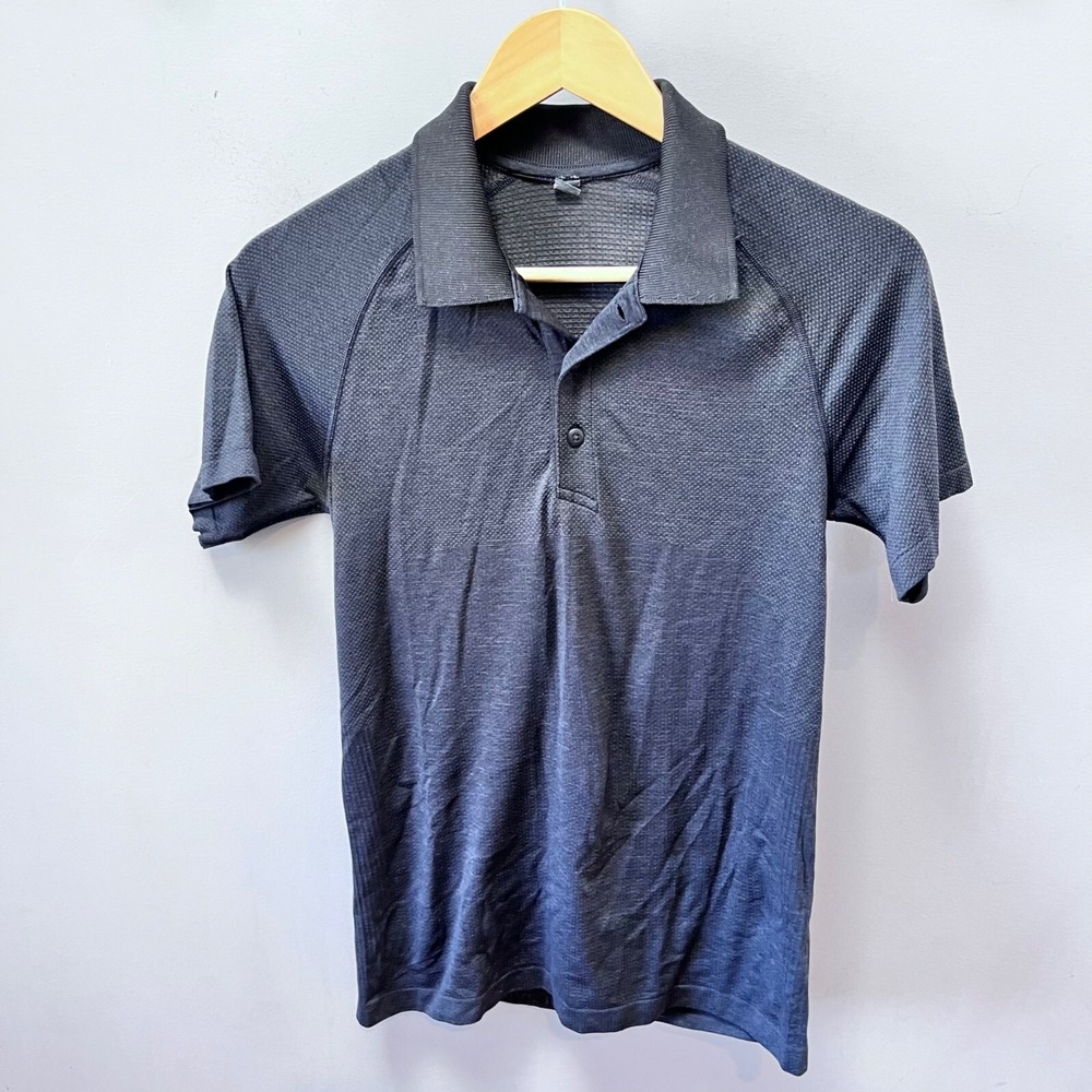 Lululemon‎ Men's Metal Vent Tech Polo Golf Shirt- Dark Gray, Sz. XS